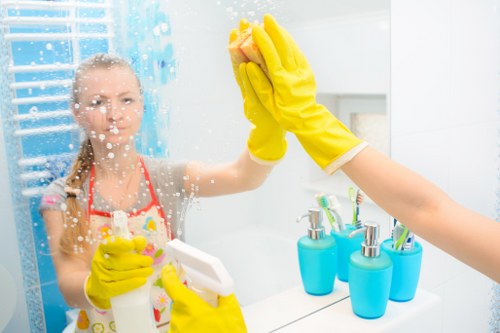 Payment and invoice paperwork for cleaning services